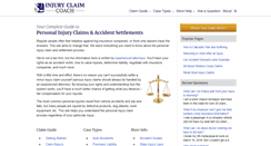 Desktop Screenshot of injuryclaimcoach.com