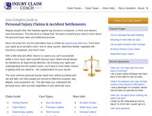 Tablet Screenshot of injuryclaimcoach.com